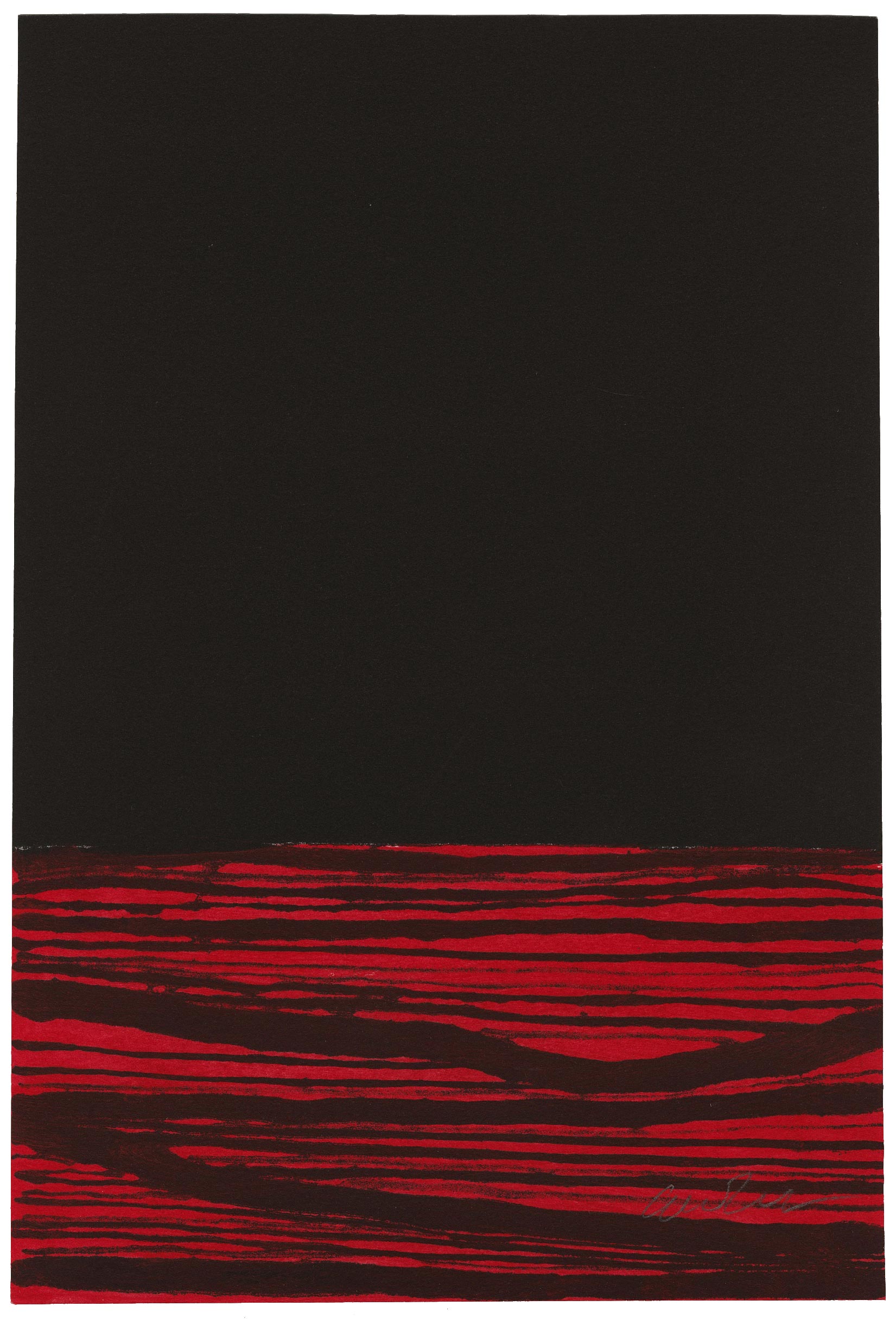 Untitled (red and black composition)