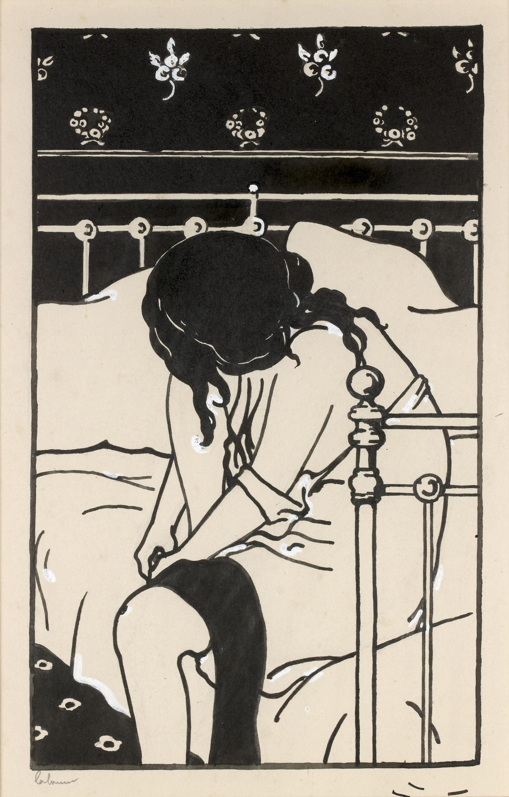 Le cor au papier peint à fleurs