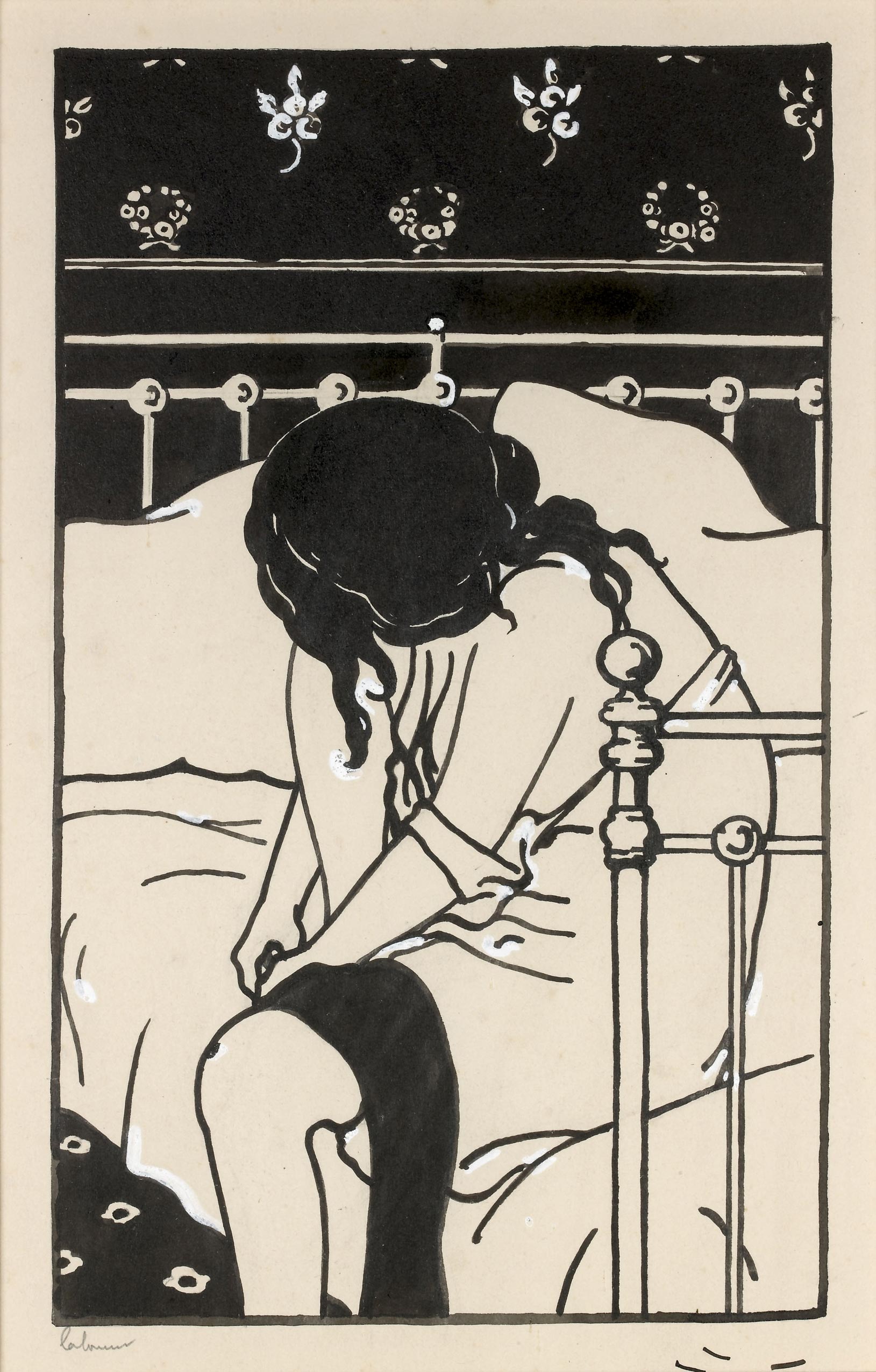 Le cor au papier peint à fleurs