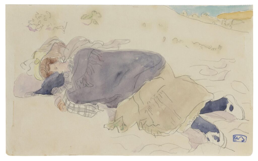 Beaufrère – Femme allongée dans la nature