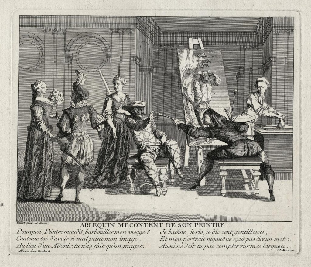 Gillot – Arlequin mécontent de son peintre
