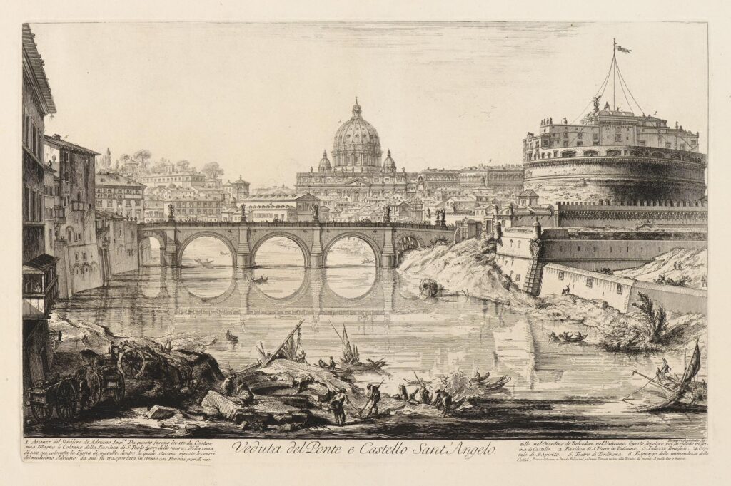 Piranèse – Veduta del Ponte e Castello Sant’Angelo
