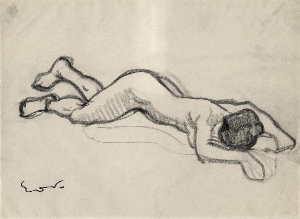 Othon-Friesz – Étude de nu féminin allongé sur le ventre