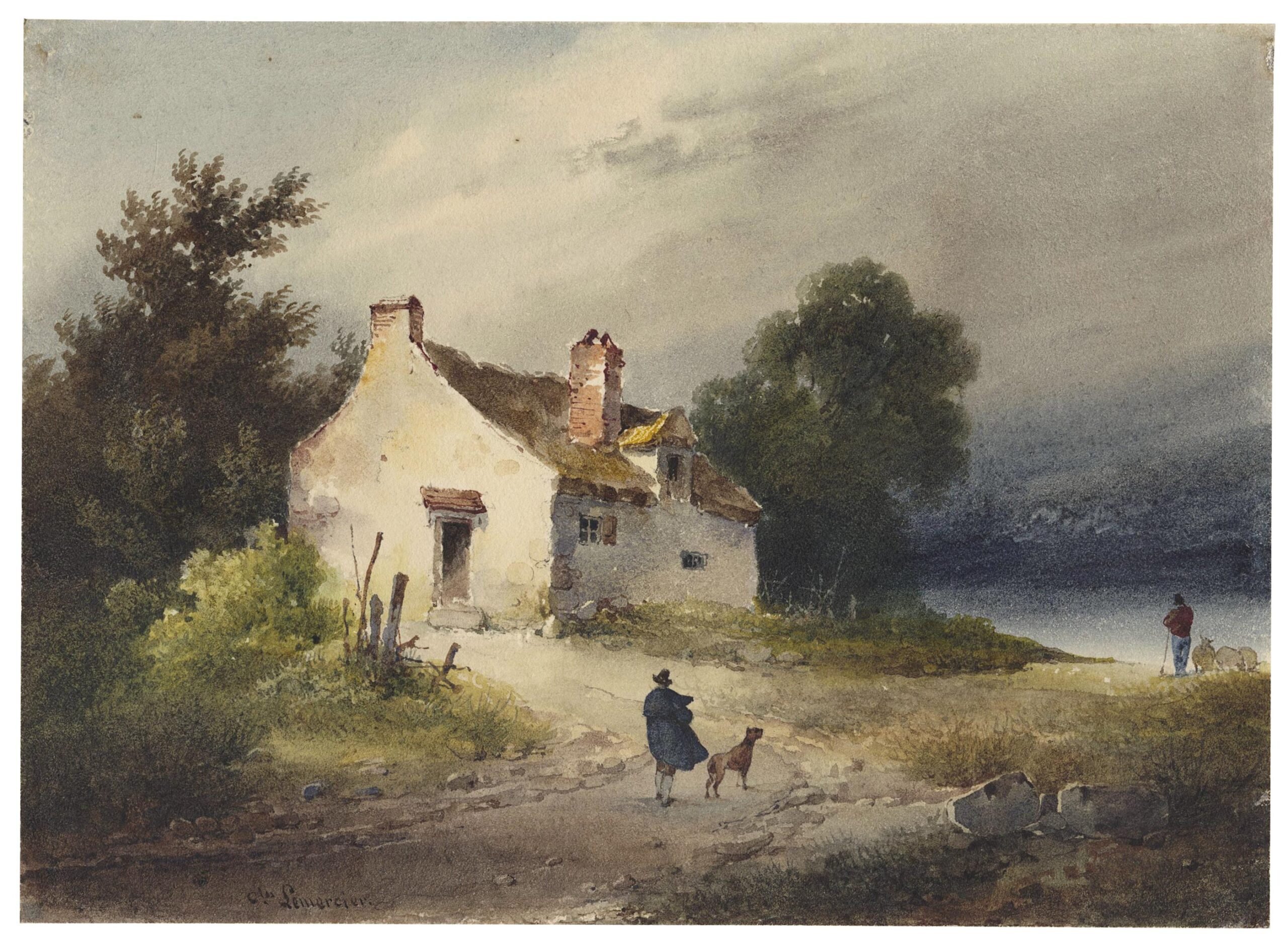 Paysage de campagne animé