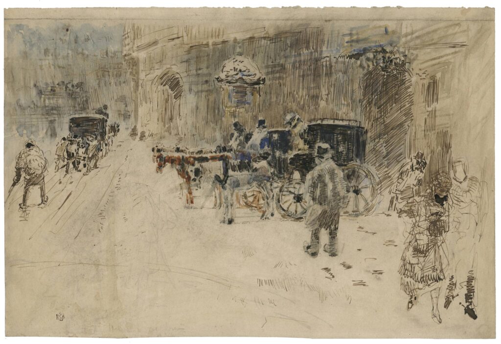 Buhot – La Place Bréda, à Paris