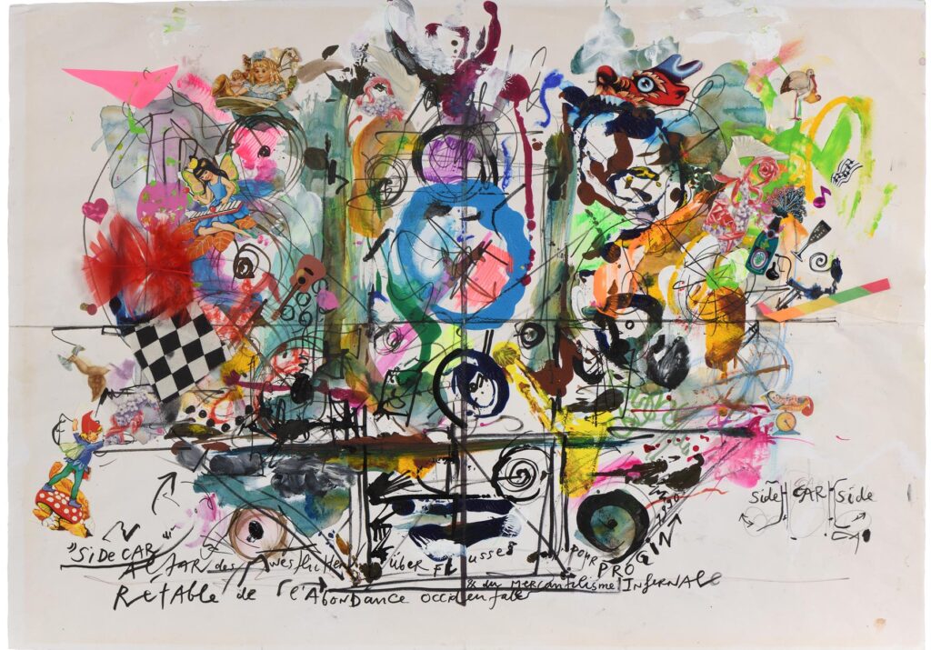 Tinguely – Étude pour Le Retable de l’abondance occidentale et du mercantilisme totalitaire