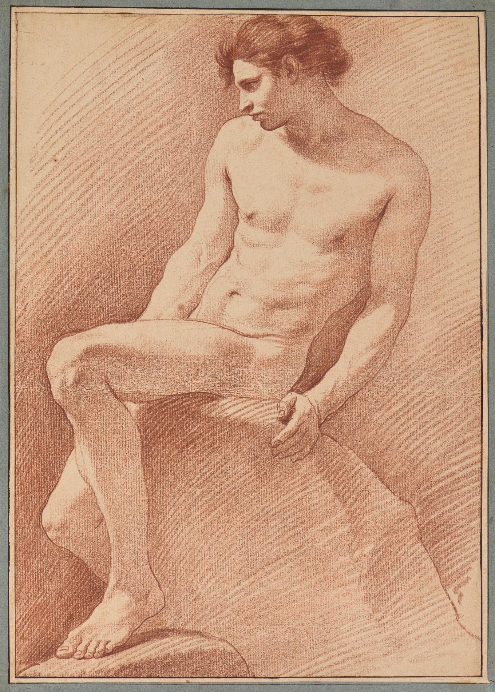 Académie d'homme assis