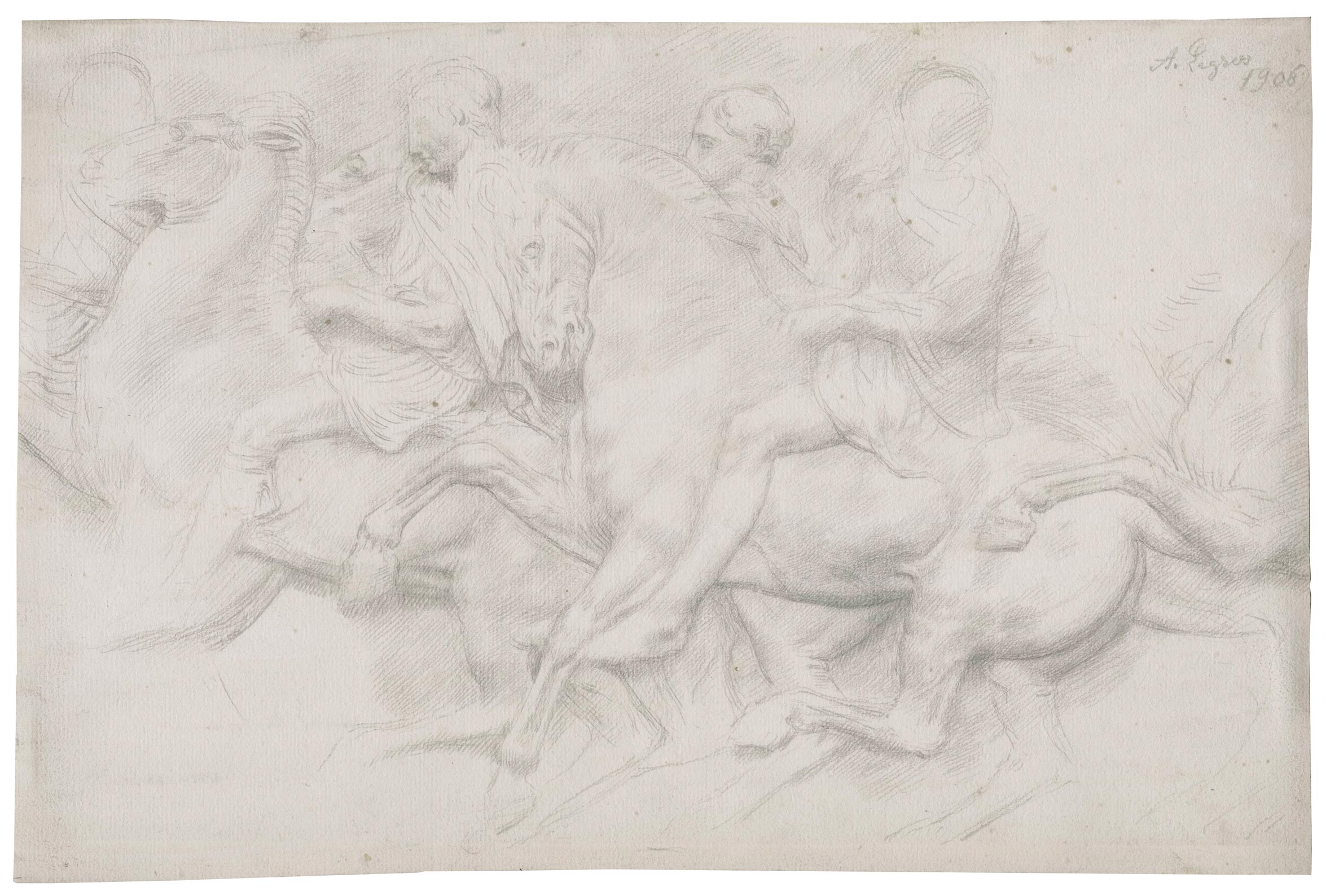 Study of a section of the Parthenon frieze