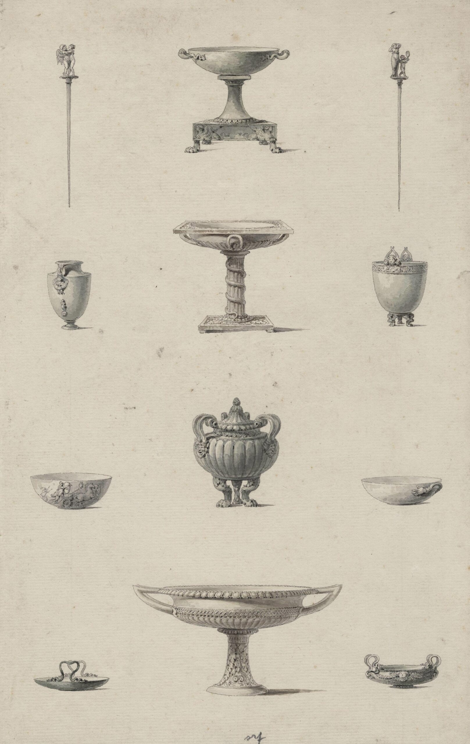 PÂRIS Pierre-Adrien — Vases and bowls discovered at Herculaneum