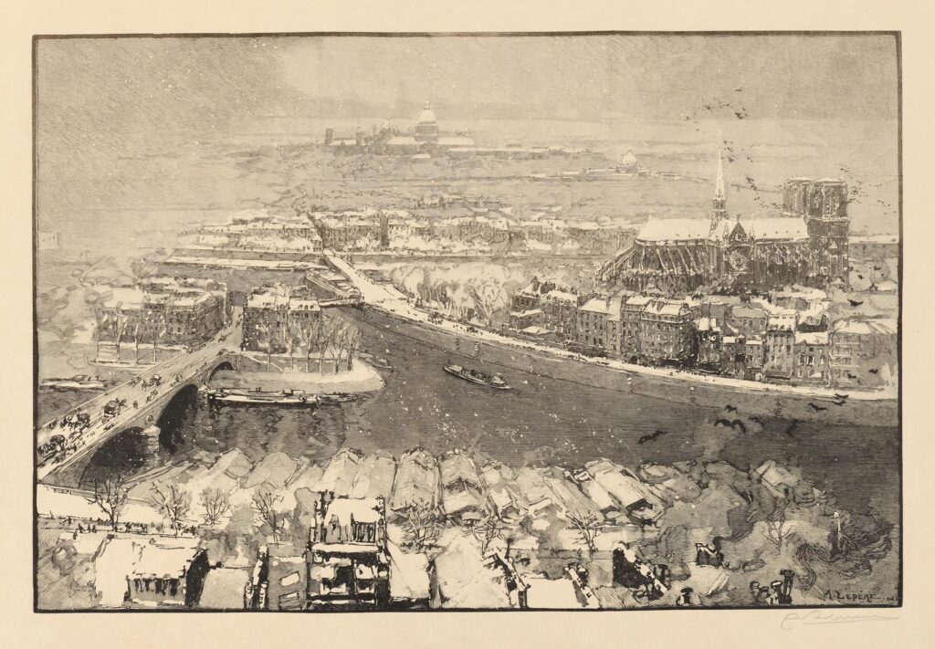 Lepère – Paris sous la neige, vu du haut de St-Gervais