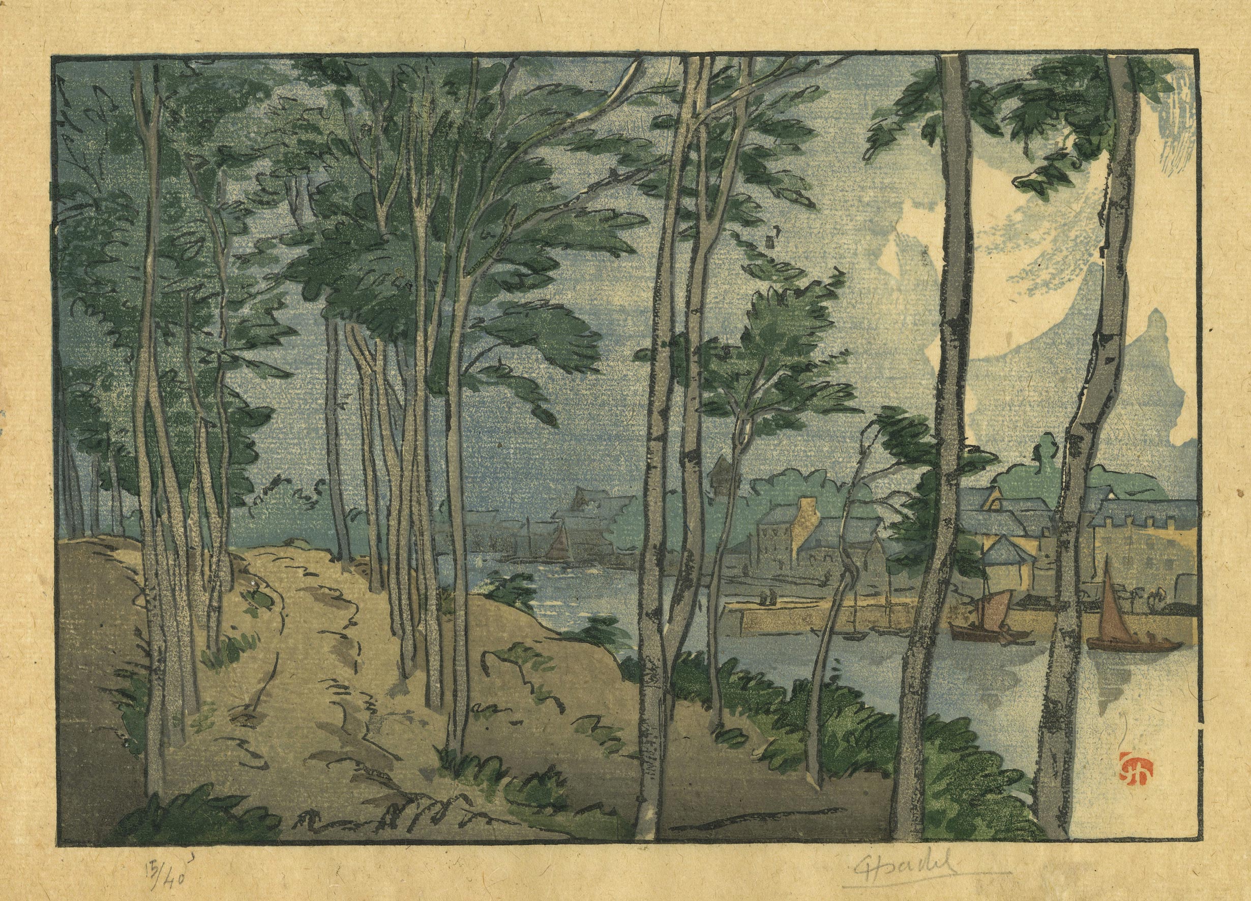 Douarnenez : Entrée de la ria du Port-Rhu vue de Tréboul