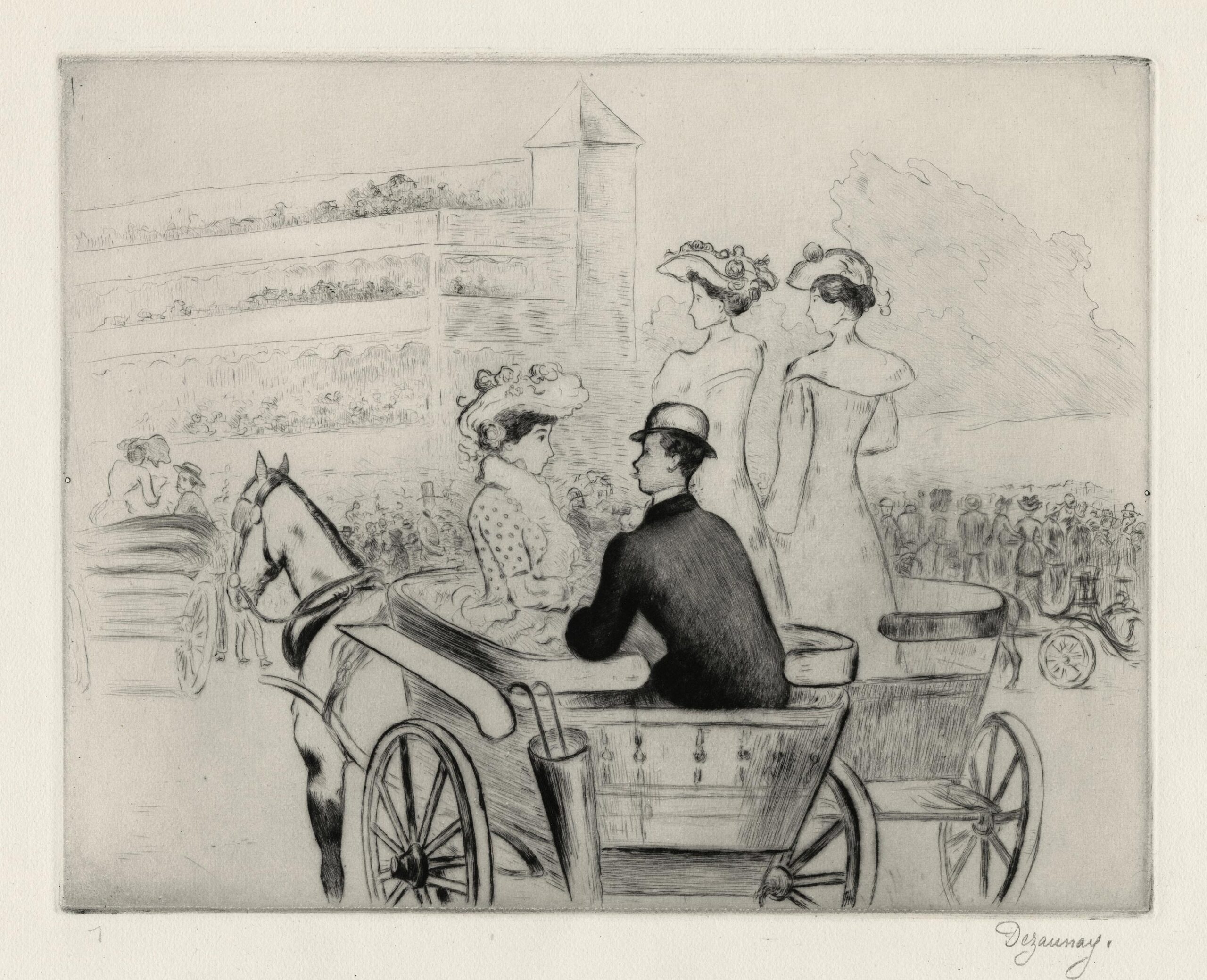 Charrette anglaise aux courses