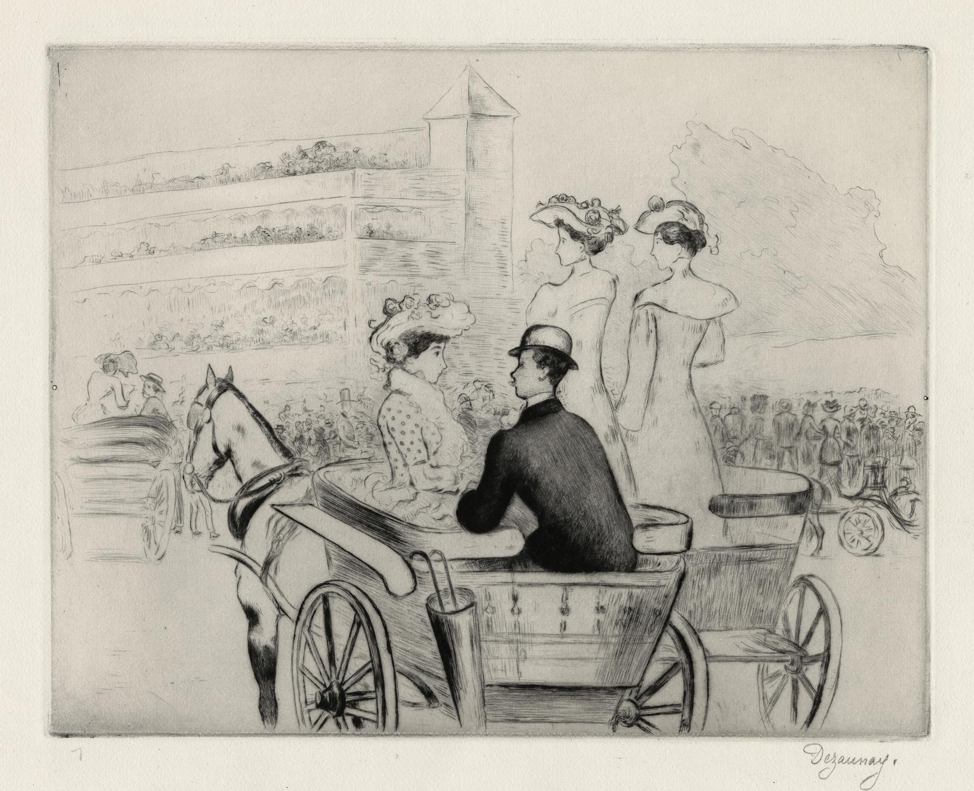 Charrette anglaise aux courses