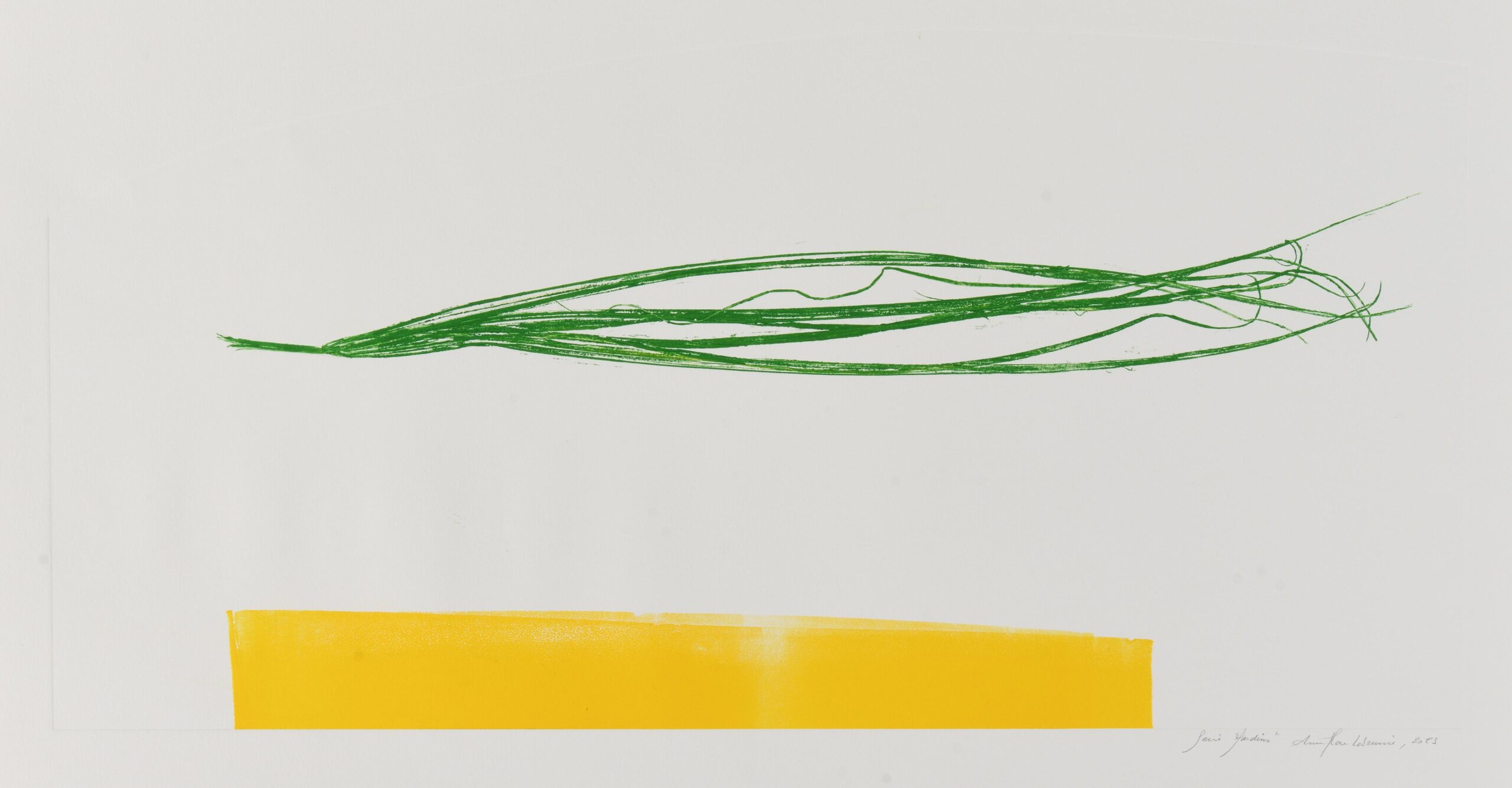 Untitled (plant composition in green, predominantly yellow)