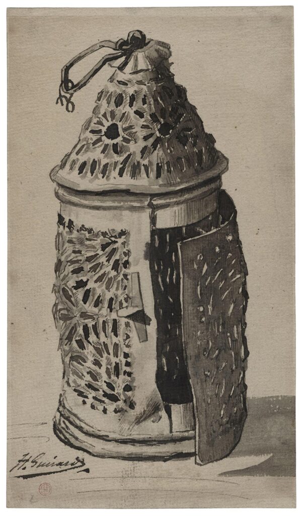 Guérard – Lanterne au décor de marguerites