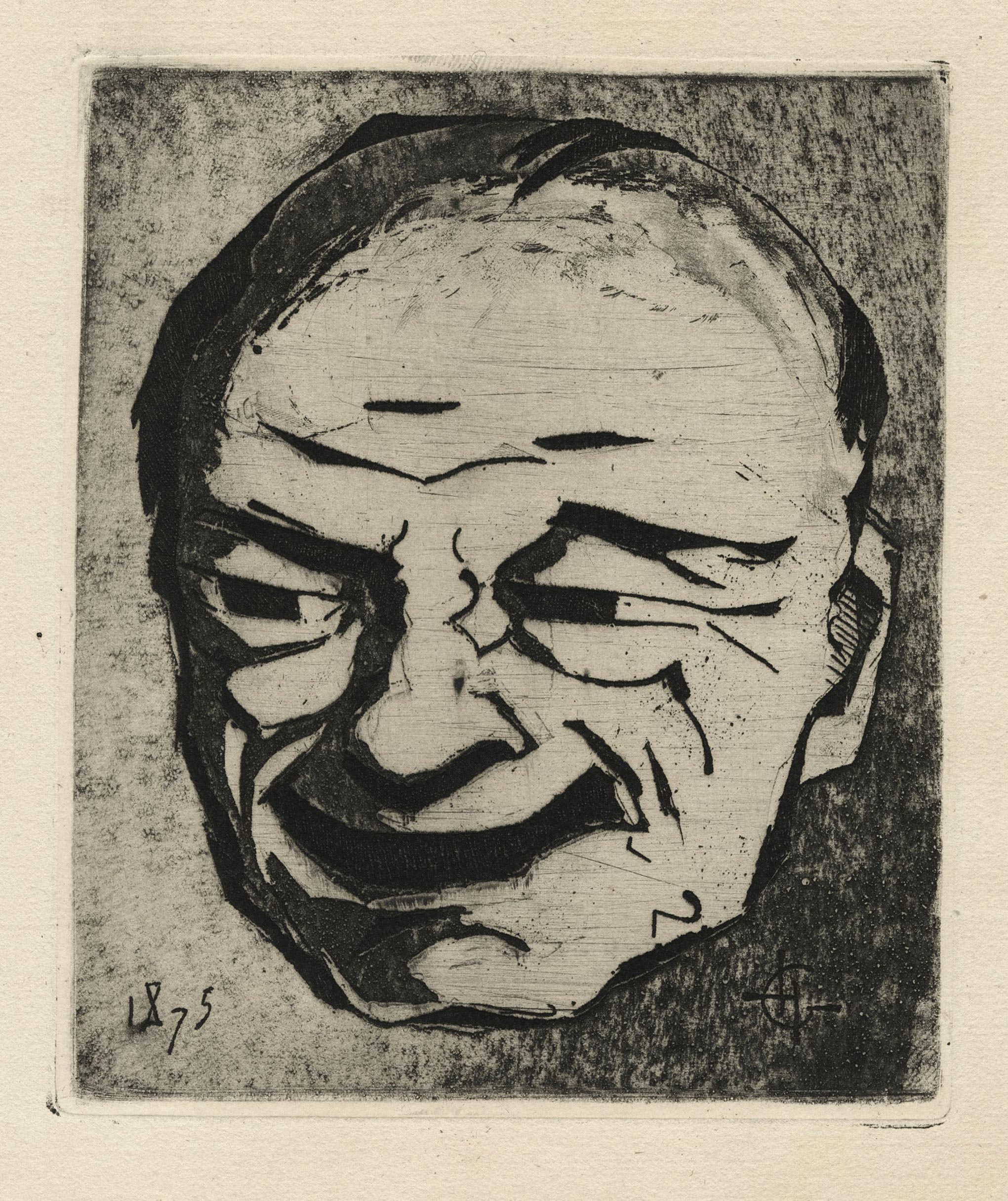 GUÉRARD Henri — Masque japonais, le rire