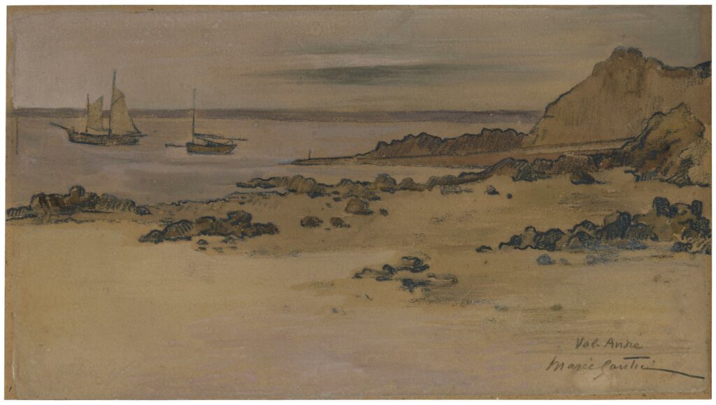 Gautier – Vue de la plage du Pléneuf-Val André (Côtes d’Armor)