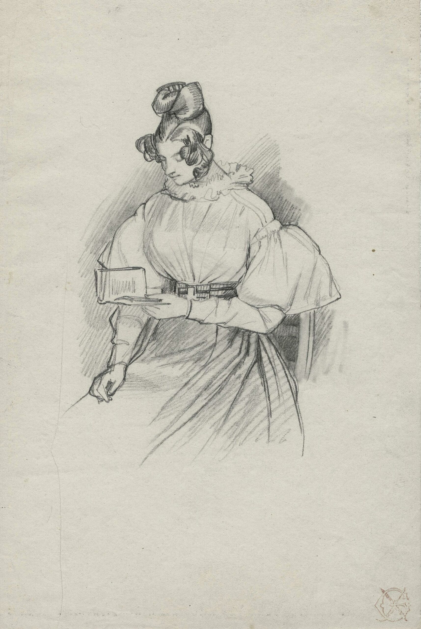 Study of a woman reading