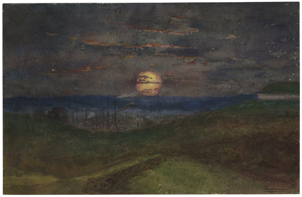 Bracquemond – Coucher de soleil sur les cheminées d’usines