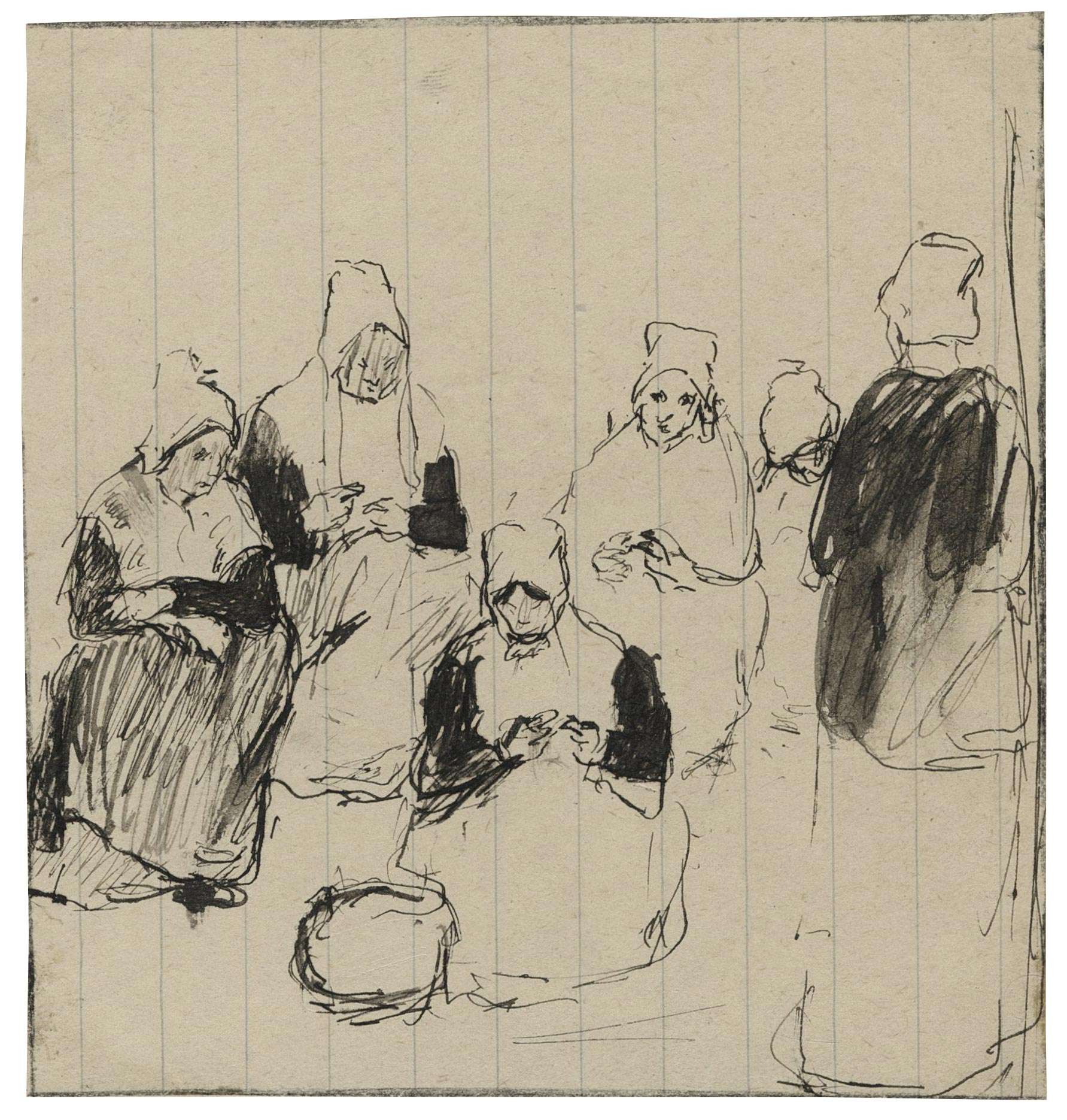 Groupe de couturières bretonnes