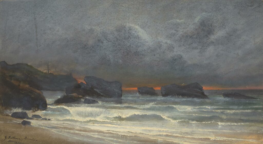 Béthune – La Grande Plage de Biarritz au crépuscule