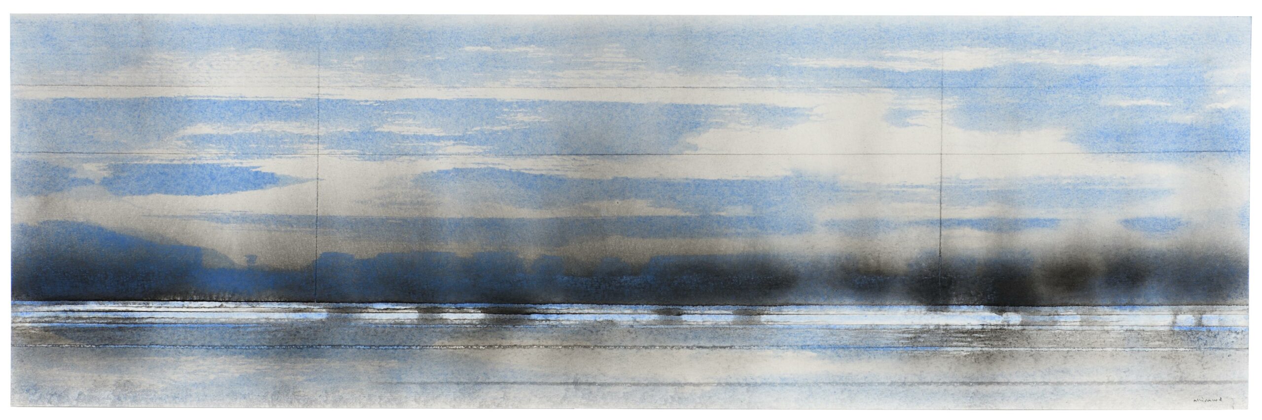 Sans titre (composition en bleu et noir)