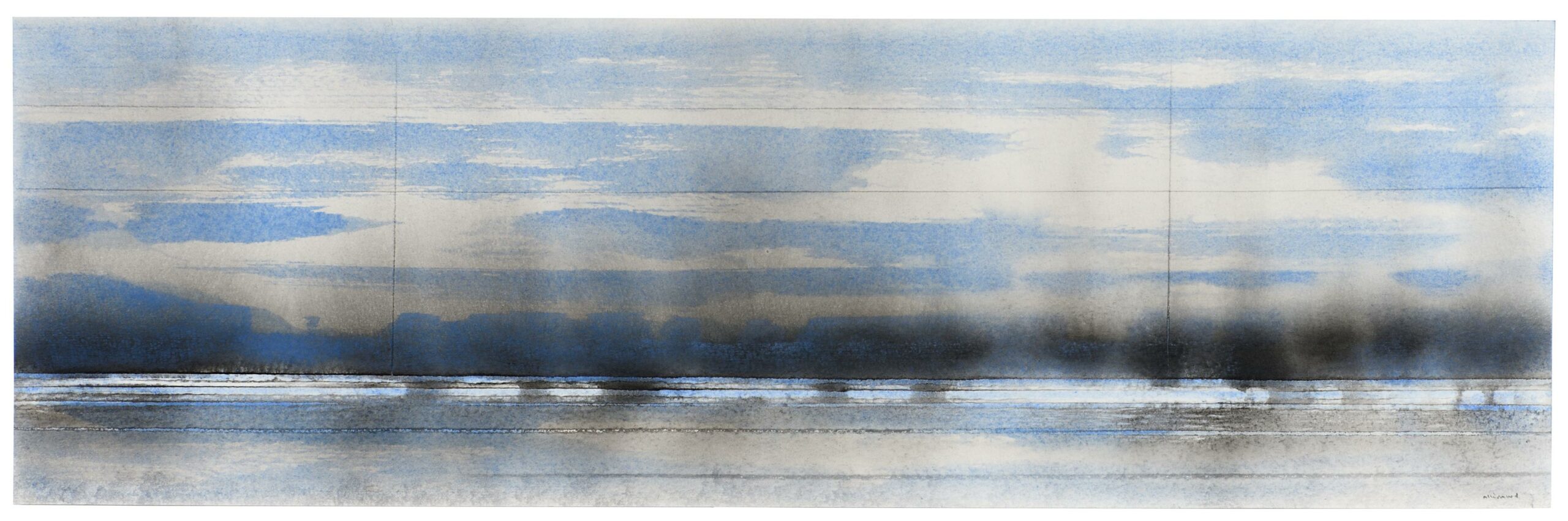 Sans titre (composition en bleu et noir)