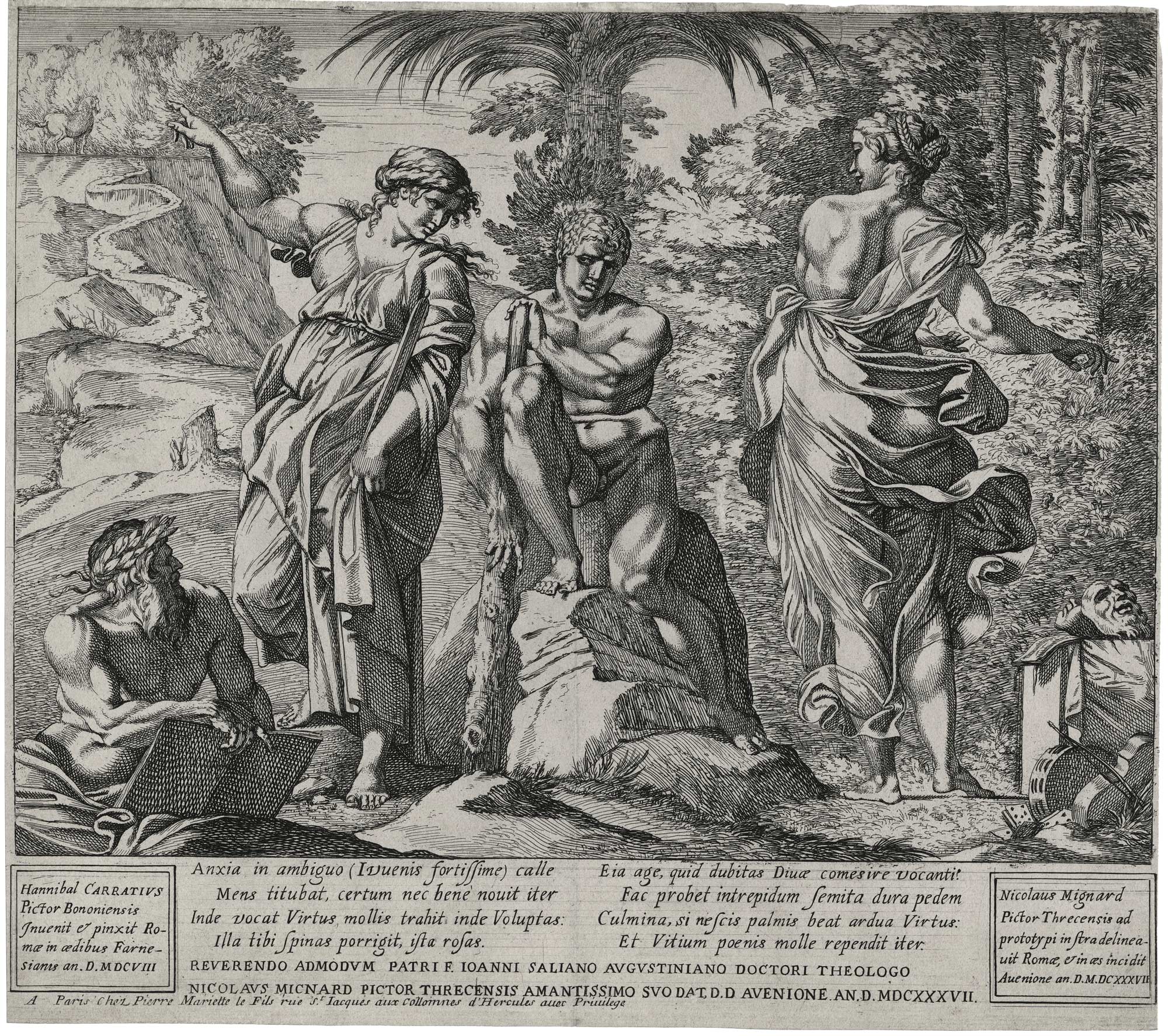 MIGNARD Nicolas — Hercule entre le Vice et la Vertu