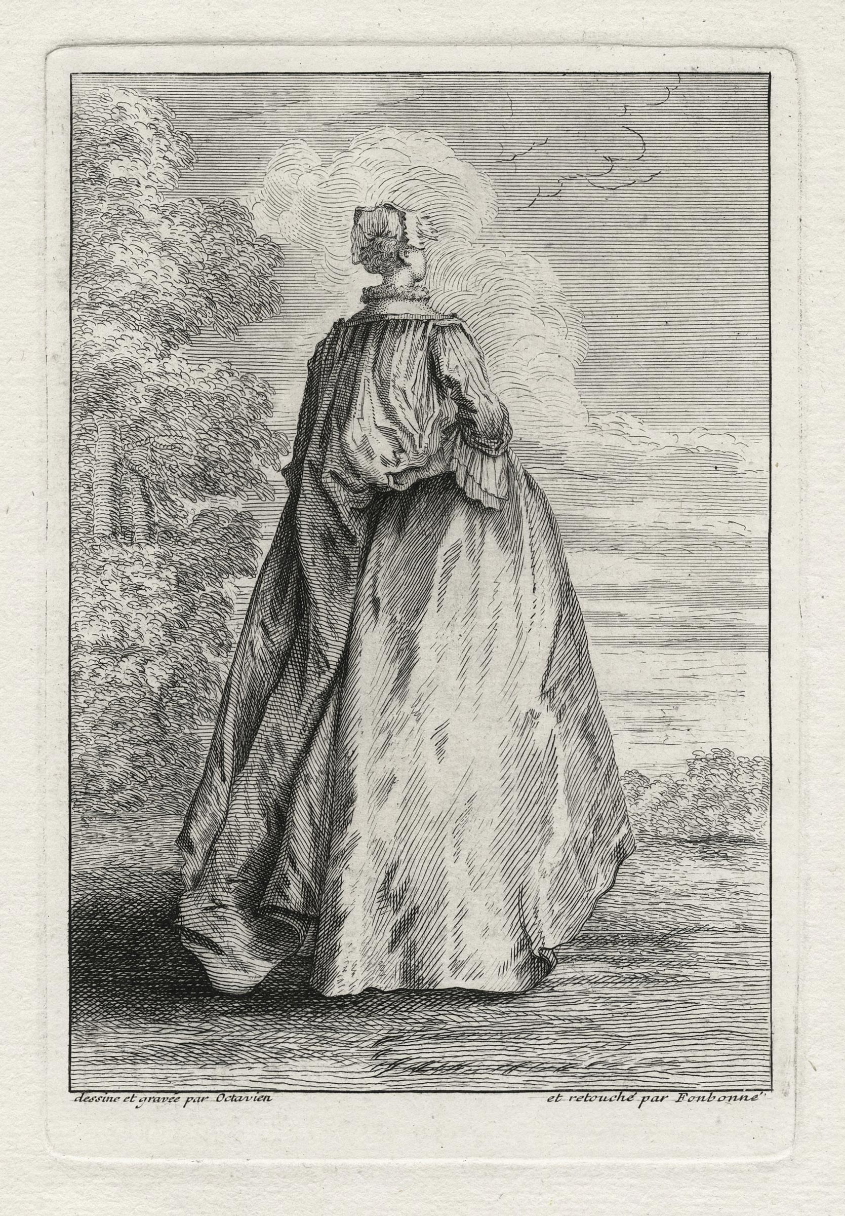 OCTAVIEN François — Jeune femme élégante vue de dos