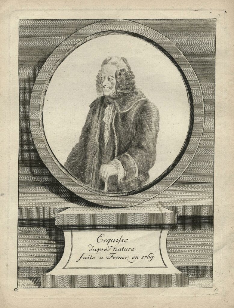 Huber – Voltaire : Esquisse d’après nature faite à Ferney en 1769