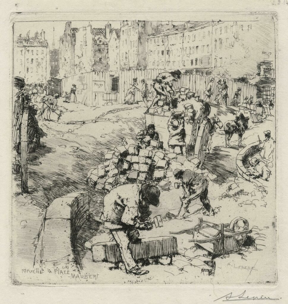 Lepère – Nivellement de la Place Maubert