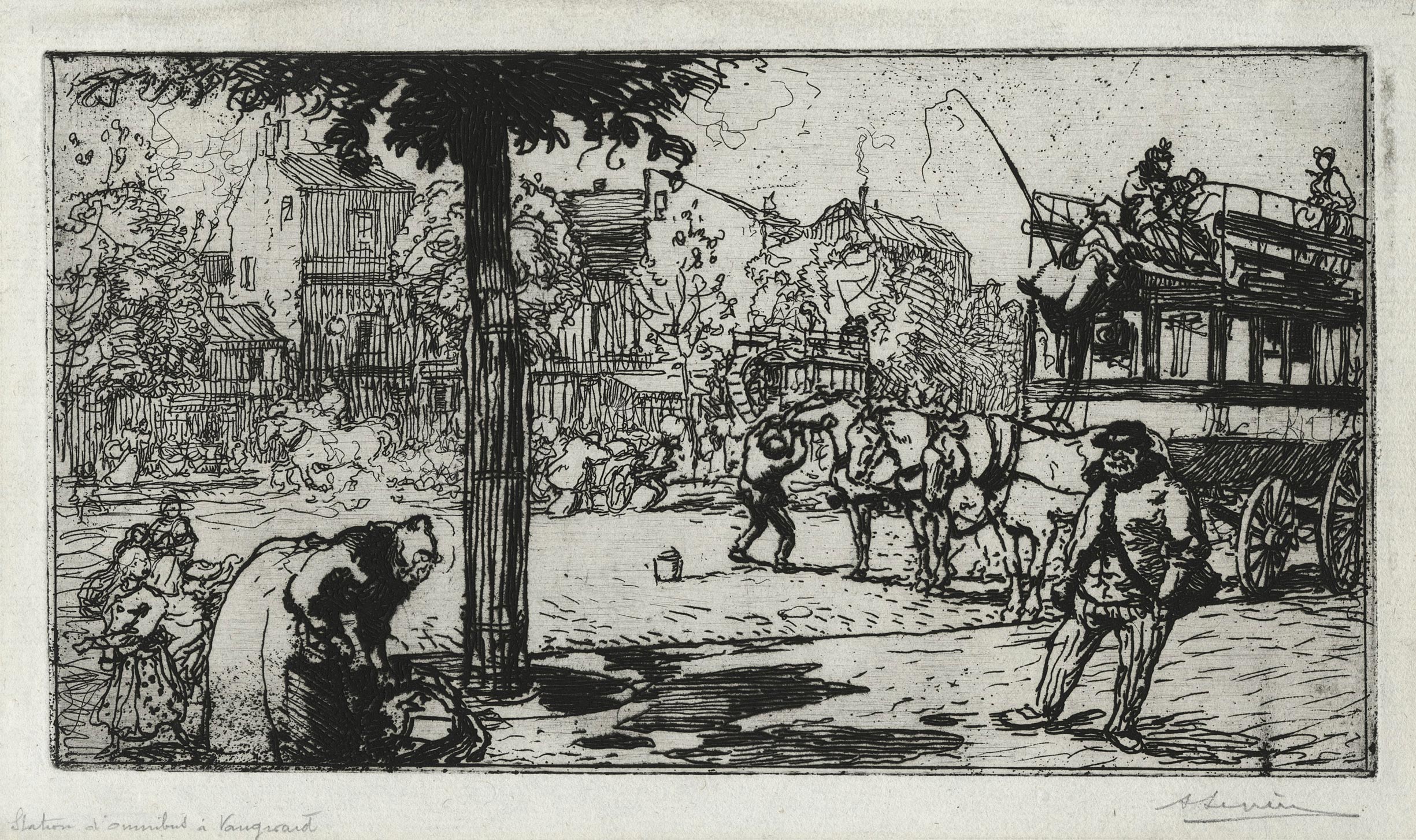 LEPÈRE Auguste — Station d’Omnibus à Vaugirard