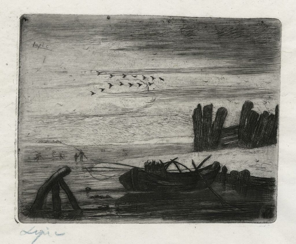 Lepic – Barque au rivage
