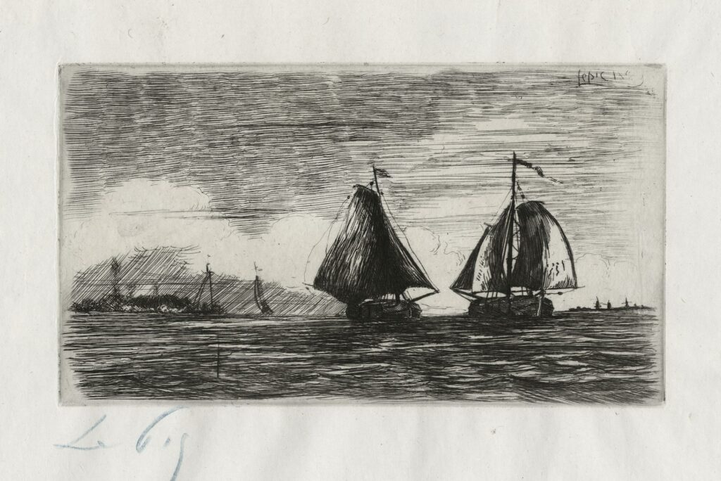 Lepic – Deux voiliers