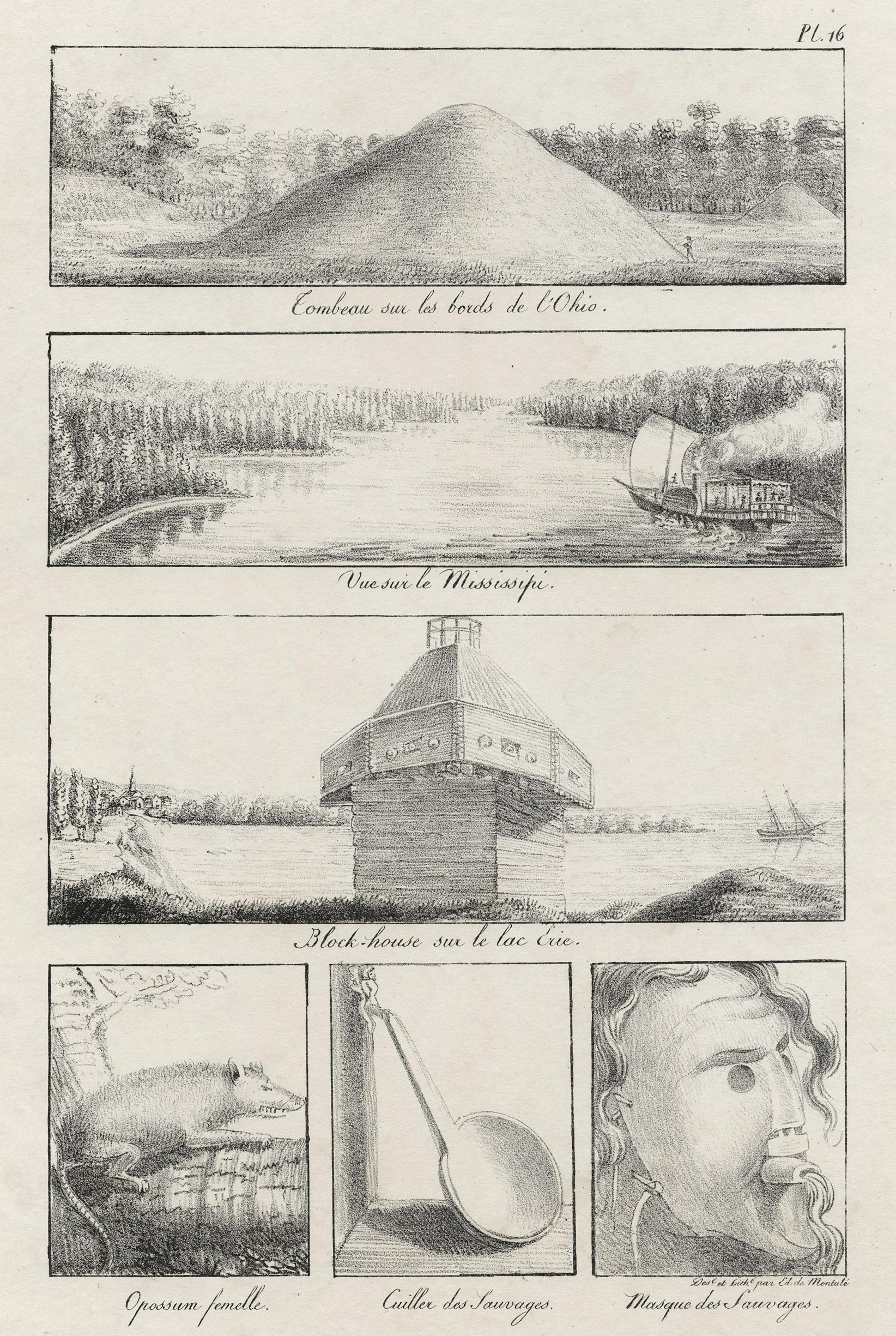 DE MONTULÉ  Édouard — Série de vignettes sur l’Amérique