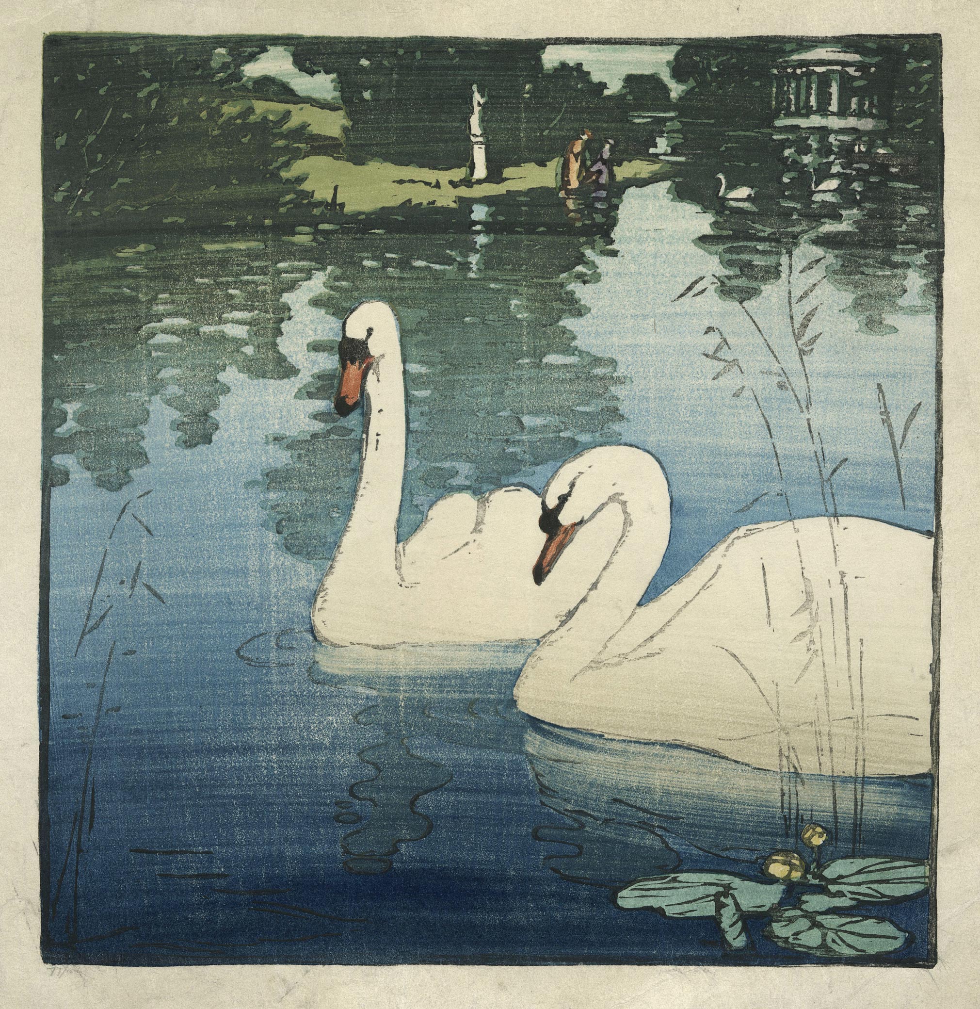 SEABY William Allen — Deux cygnes