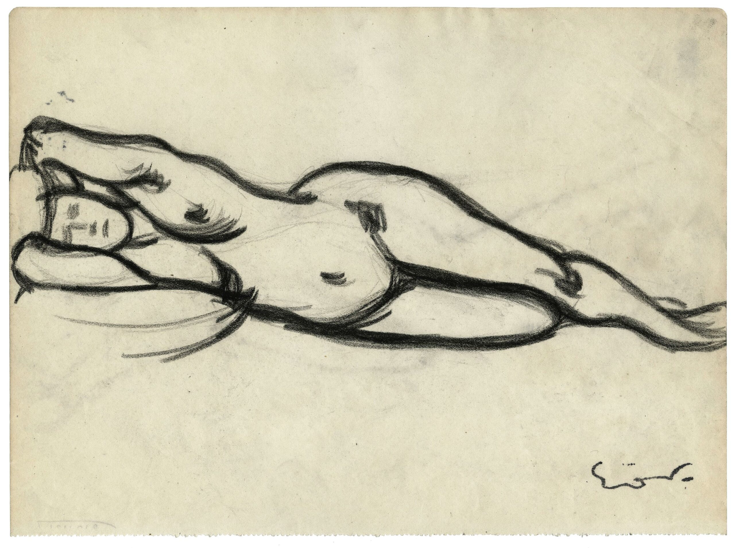 Achille-Émile Othon FRIESZ dit OTHON FRIESZ — Nu féminin allongé sur le côté