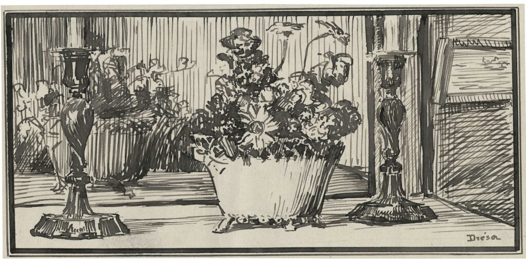 Drésa – Jardinière et chandeliers