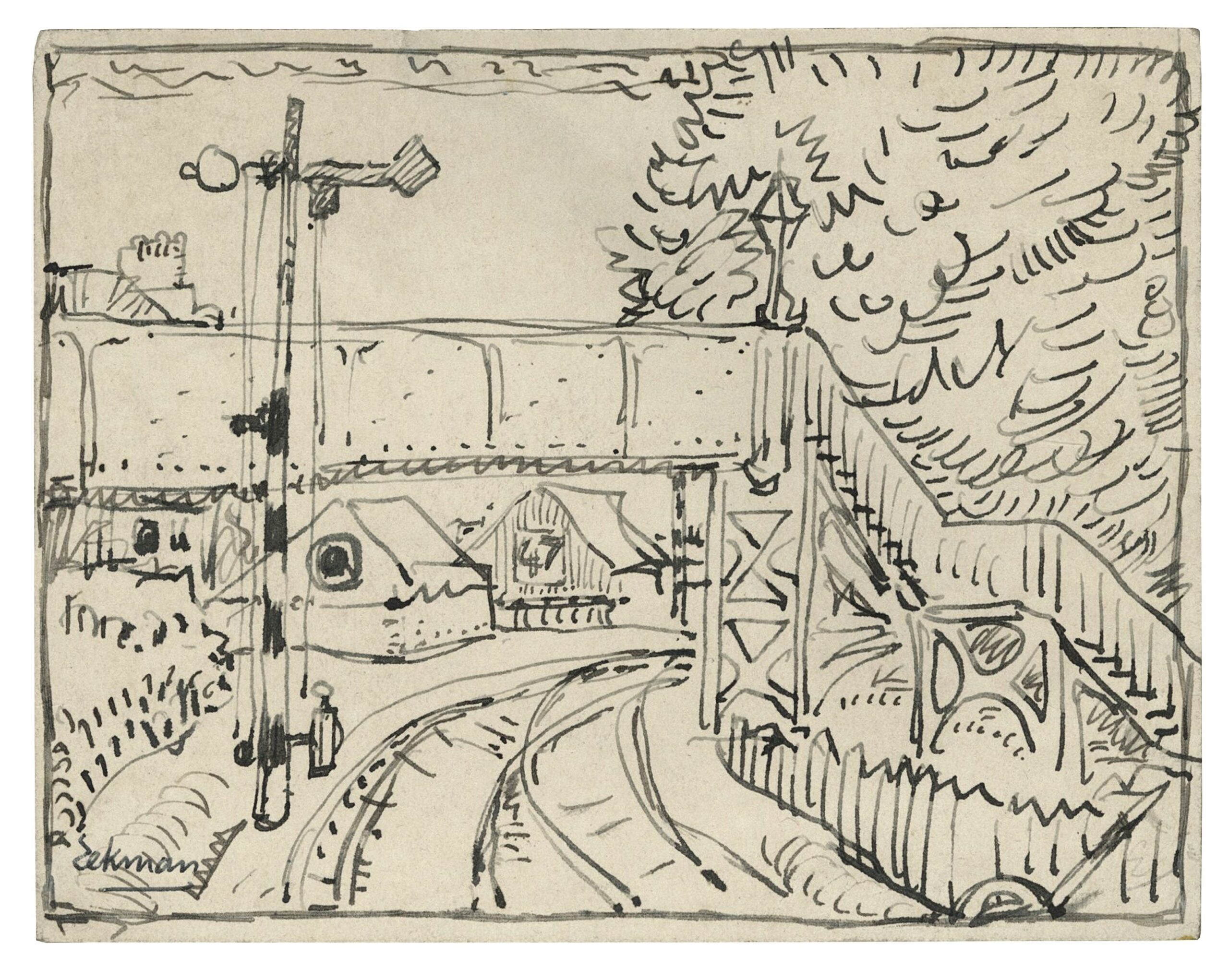 EEKMAN Nicolaas Mathijs — Passerelle au-dessus de voies ferroviaires