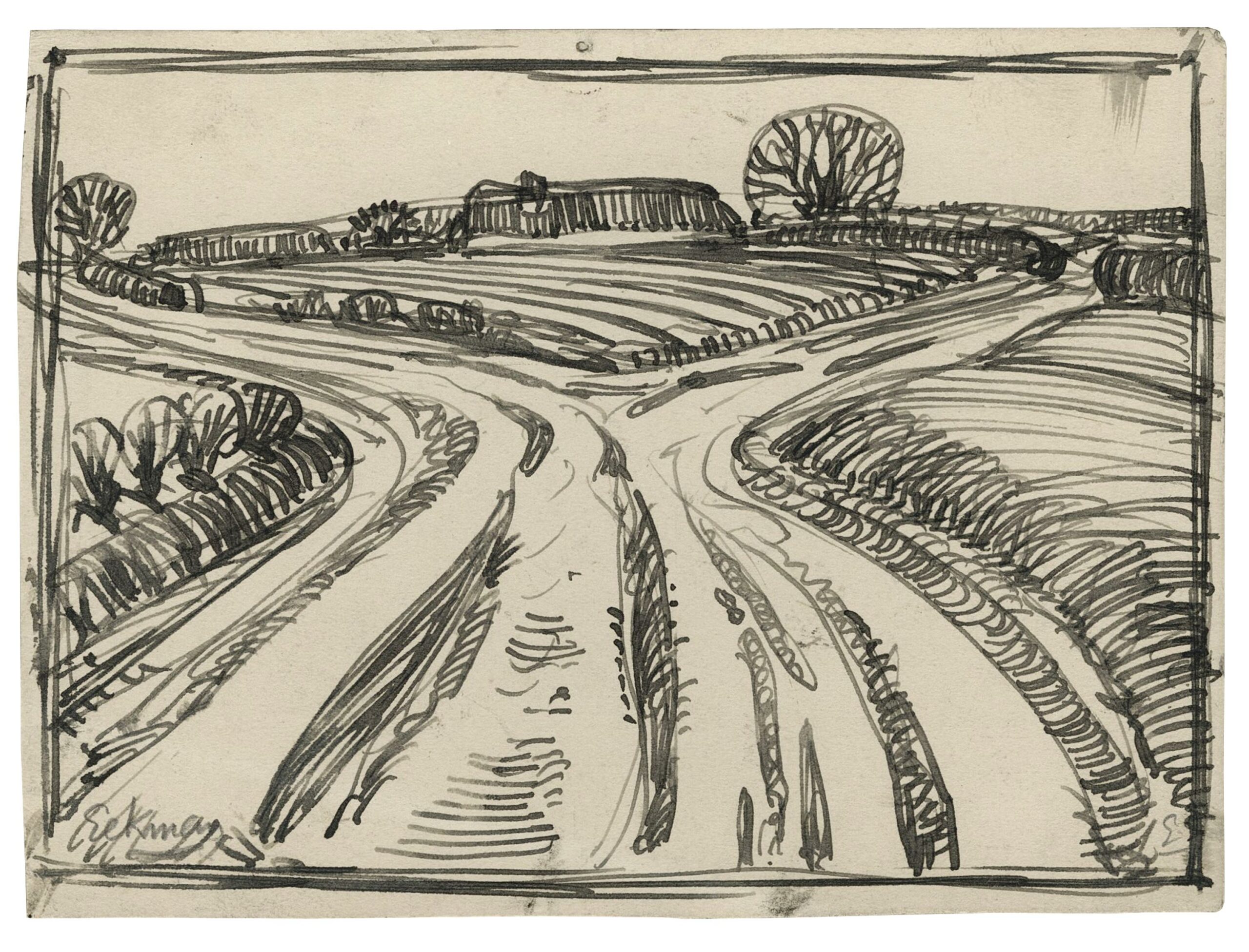 EEKMAN Nicolaas Mathijs — Chemins au milieu des champs