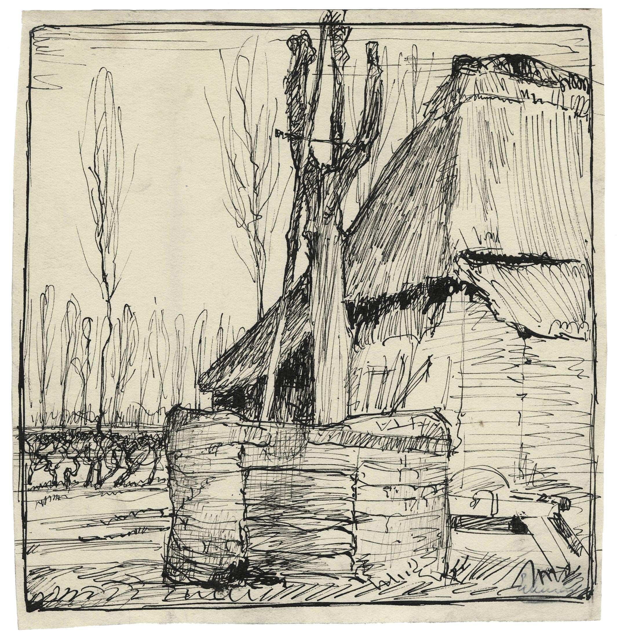 EEKMAN Nicolaas Mathijs — Puits près d’une chaumière