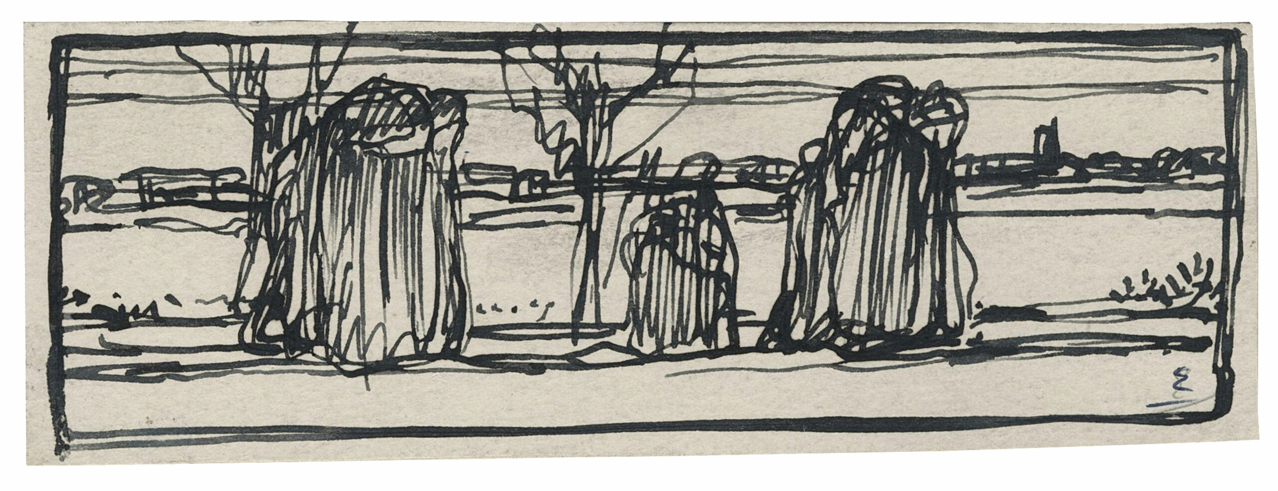 EEKMAN Nicolaas Mathijs — Cabanes le long d’une rivière