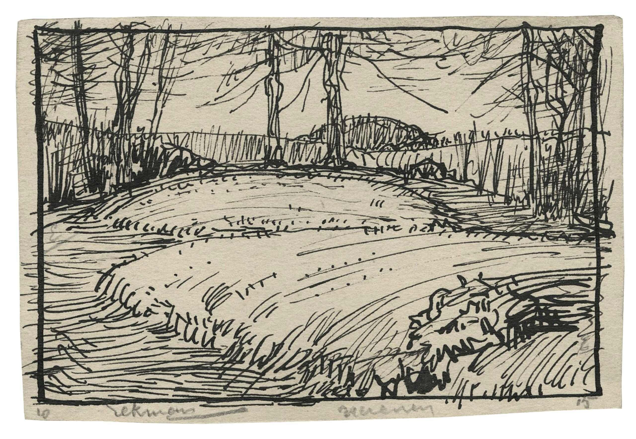 EEKMAN Nicolaas Mathijs — Chemin sinueux entouré d’arbres