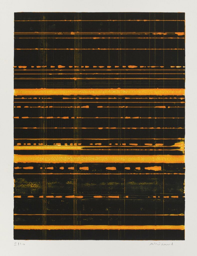 Allirand – Sans titre (composition en noir et jaune)