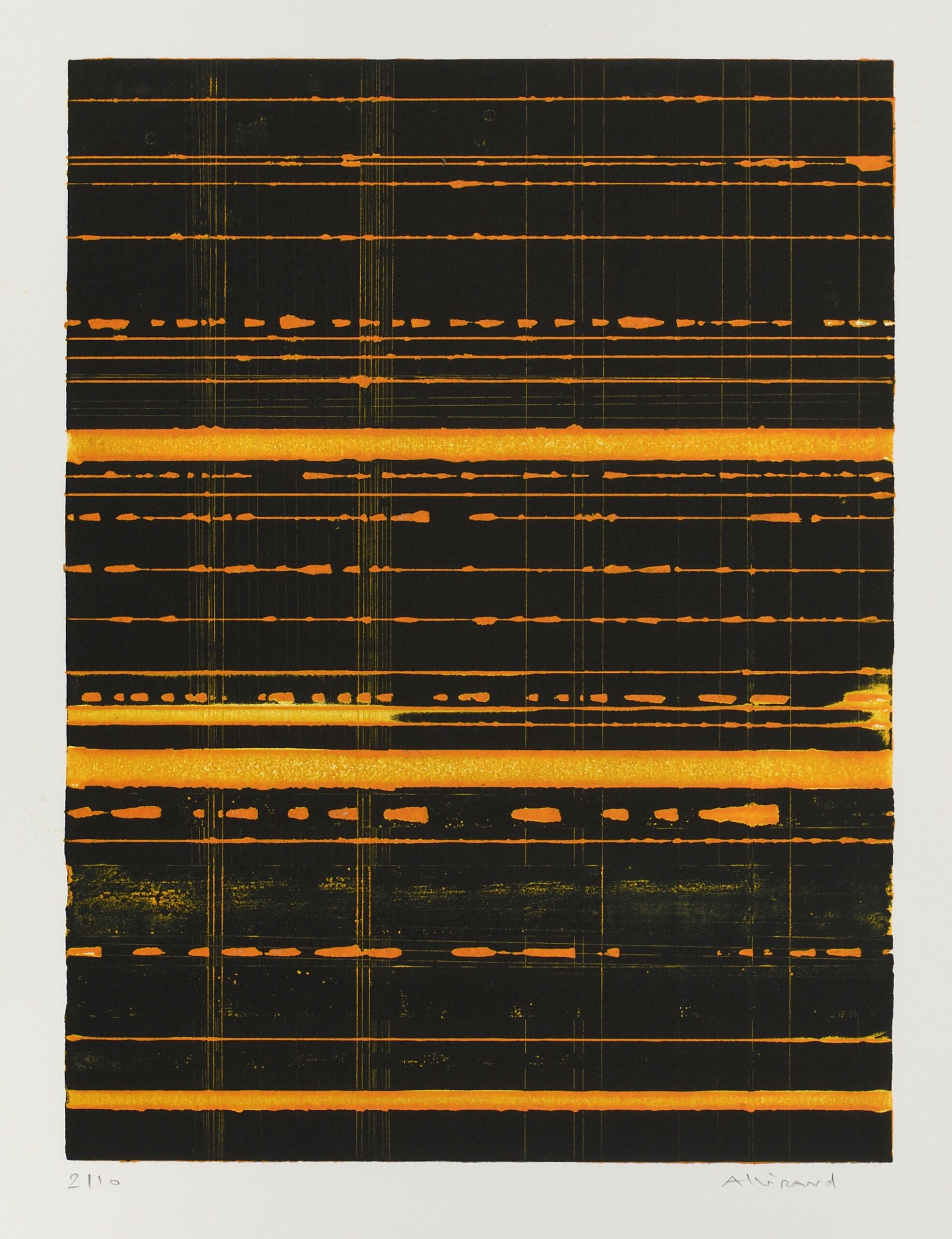 ALLIRAND Renaud — Sans titre (composition en noir et jaune)