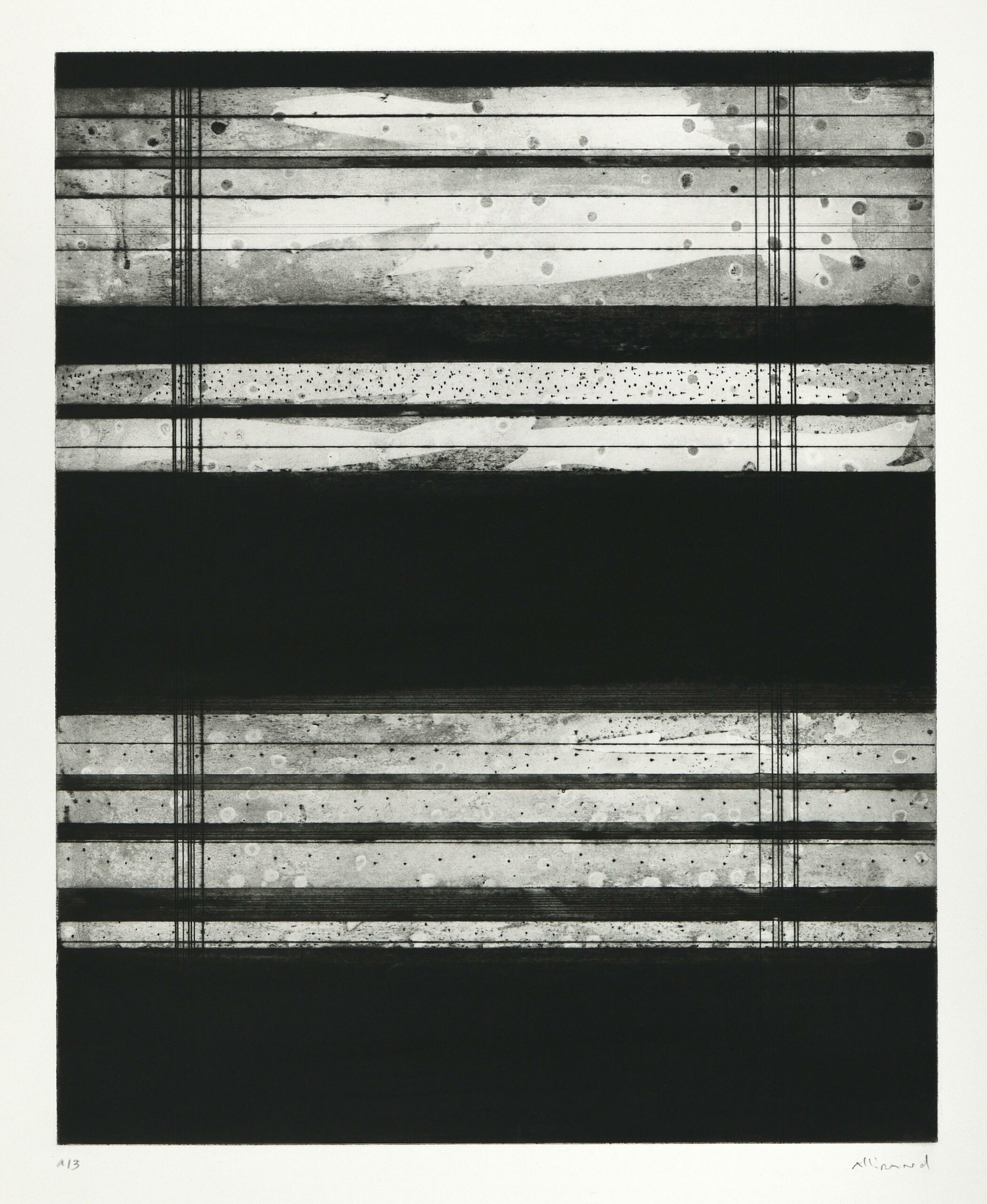 ALLIRAND Renaud — Sans titre (composition en noir et gris)