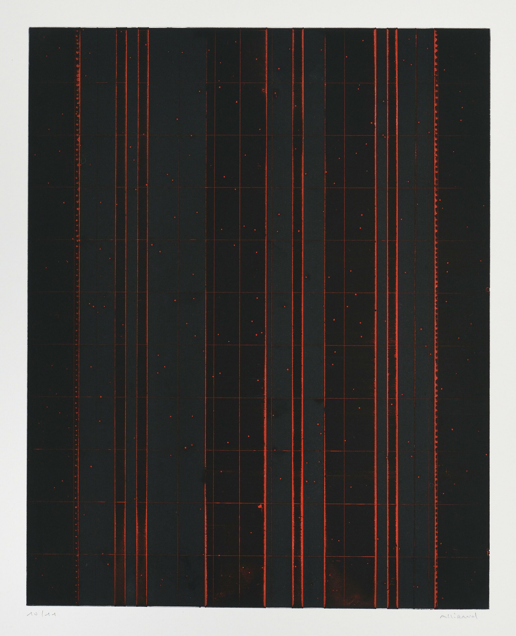 ALLIRAND Renaud — Sans titre (composition en noir et rouge)