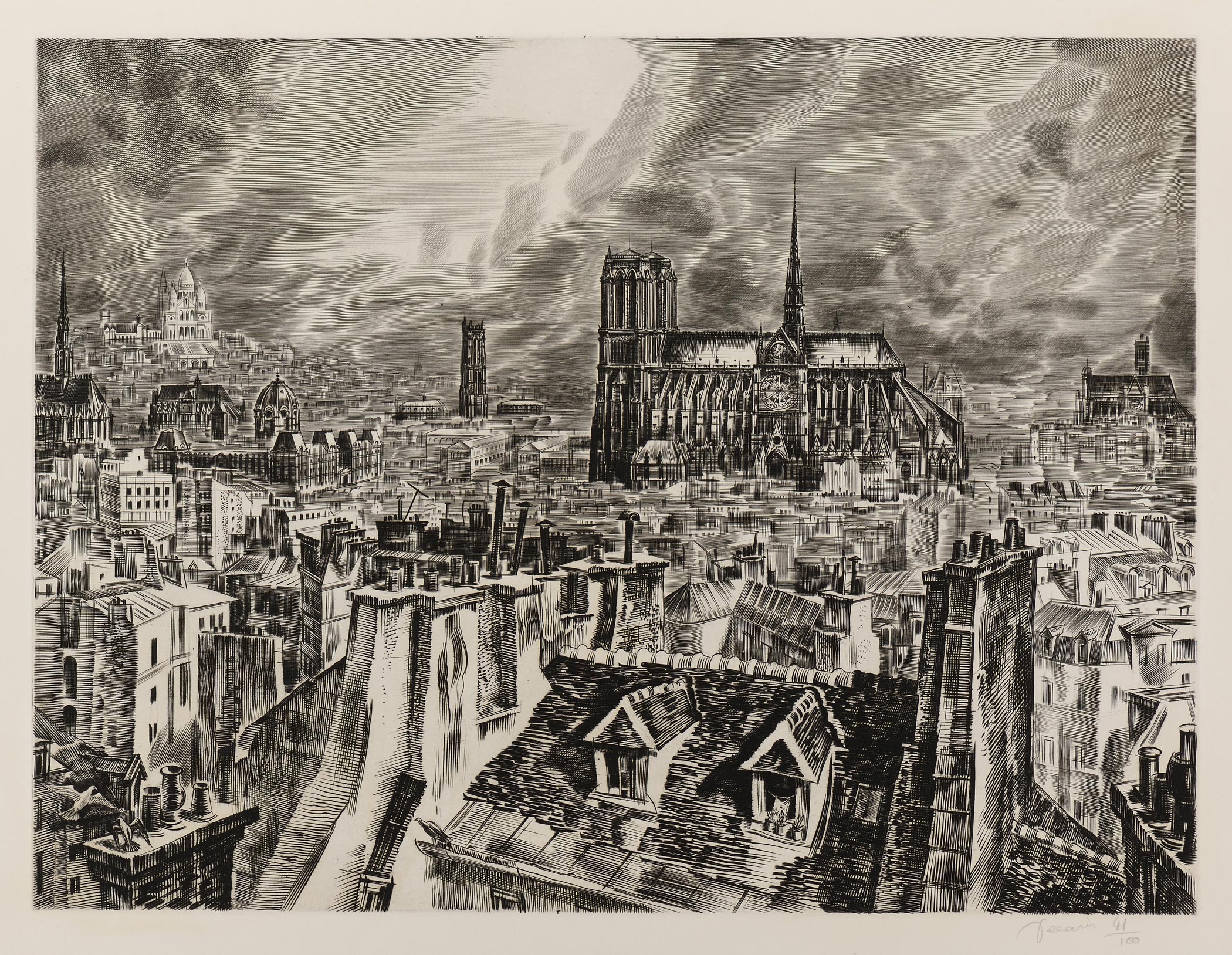 DECARIS Albert — Vue de Notre Dame