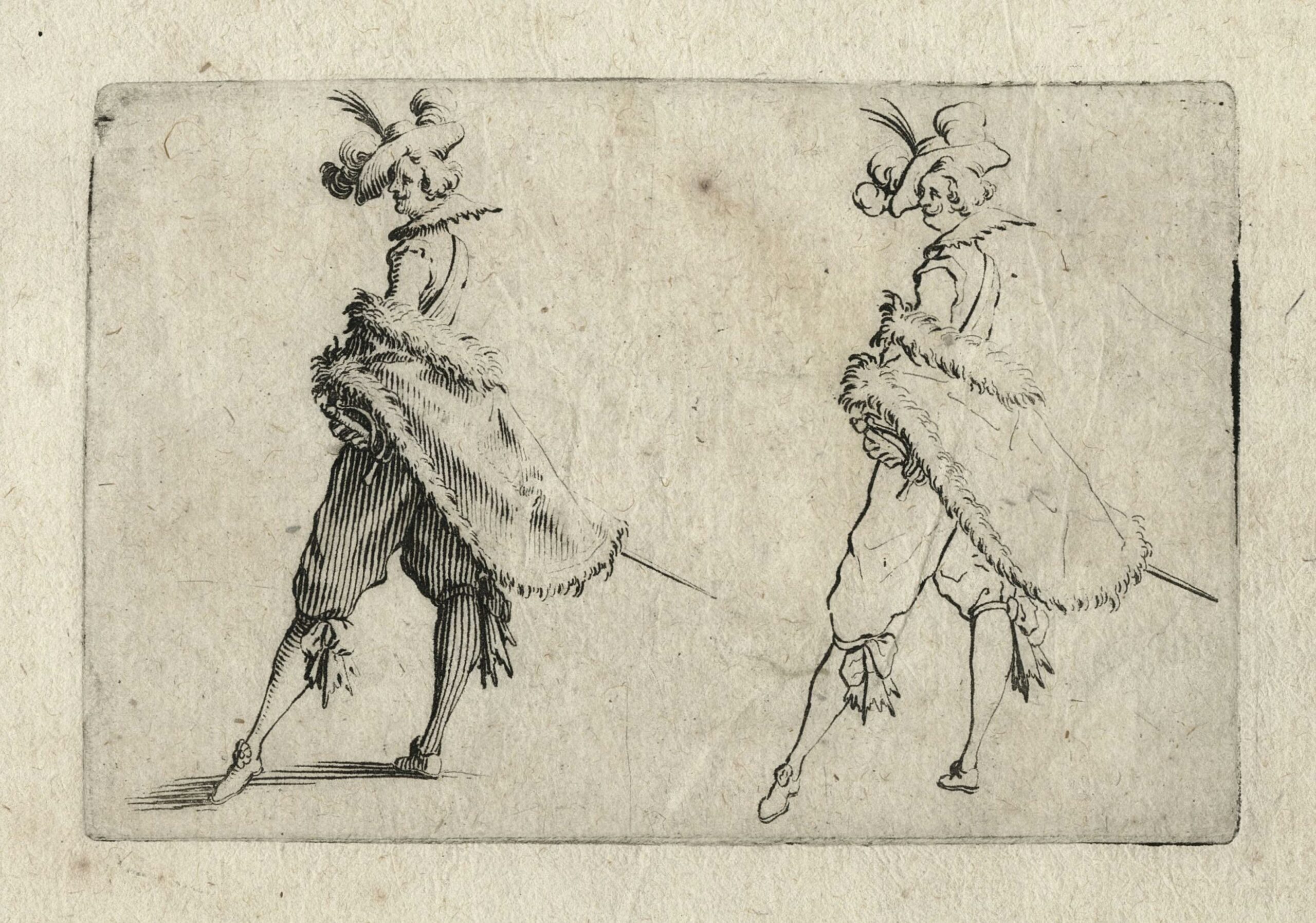 CALLOT Jacques — Le gentilhomme au manteau posé sur la hanche