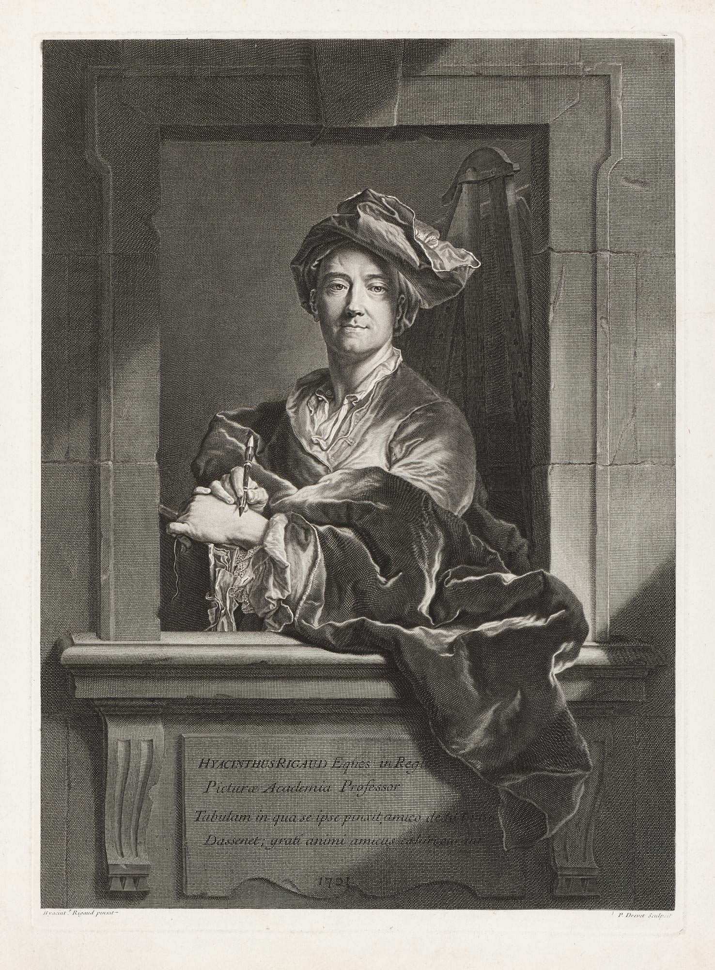 DREVET Pierre — Portrait de Hyacinthe Rigaud